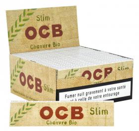 SLIM CHANVRE BIO OCB - Boite de 50 Carnets de feuilles à rouler